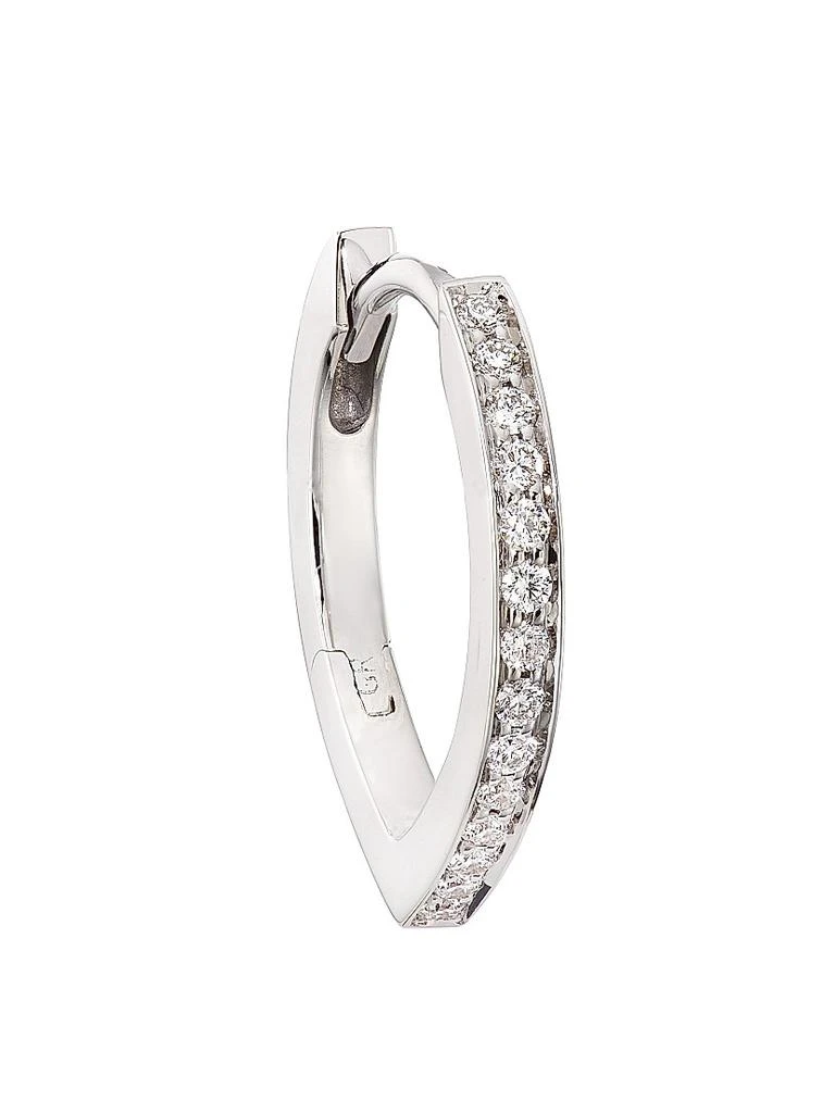 Repossi Antifer 18K White Gold & Diamond Single Hoop Earring 1