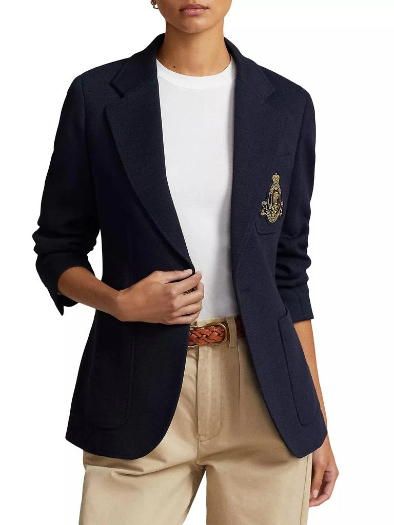 Ralph Lauren Double-Knit One-Button Blazer 6