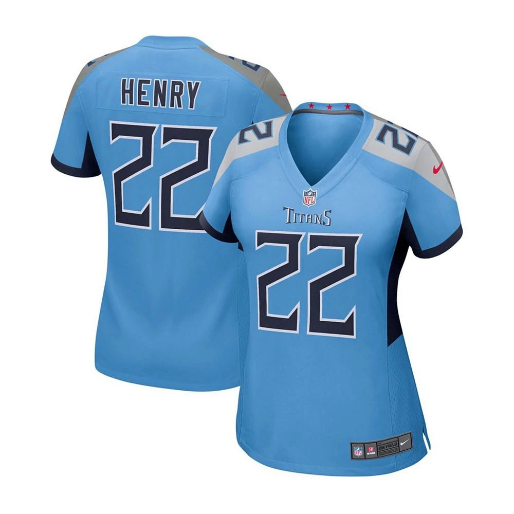 NIKE Women's Derrick Henry Light Blue Tennessee Titans Game Jersey 1