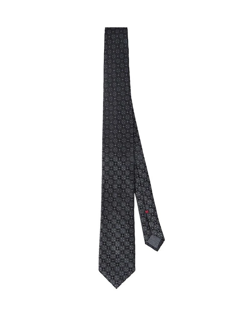Brunello Cucinelli Geometric Patterned Silk Tie 1