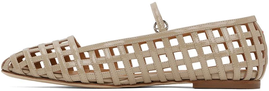 AEYDE Beige Uma Caged Mary-Jane Ballerina Flats 3