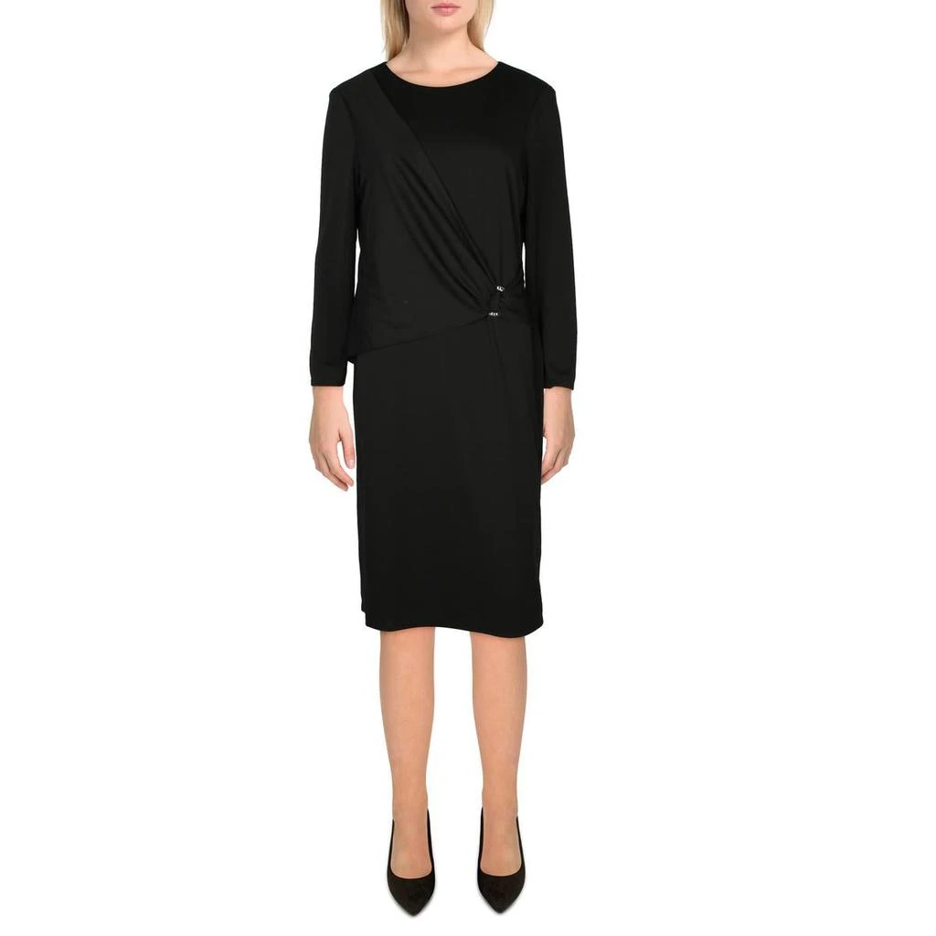tadashi shoji knee length dresses Tadashi Shoji Women's Lou Embroidered Crepe Bell Sleeve Dress