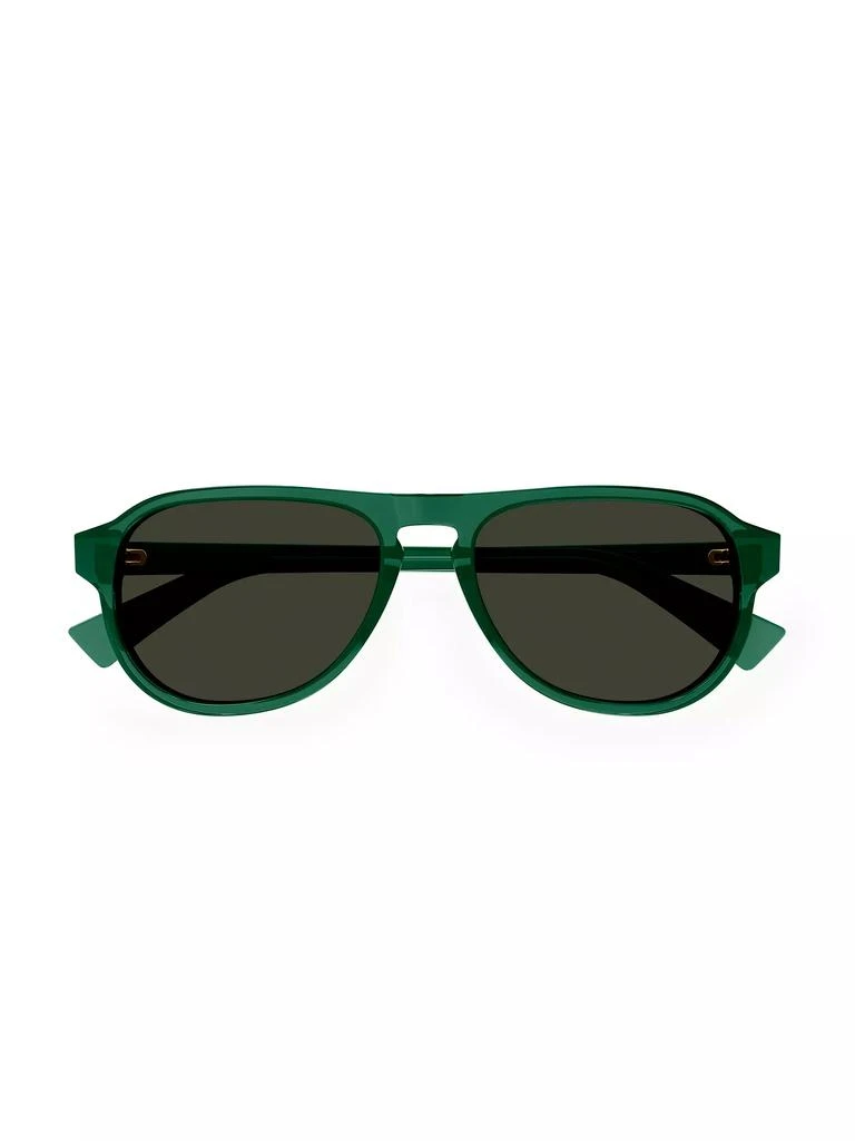 Bottega Veneta Triangle Stud BV1292S 55MM Aviator Sunglasses 1