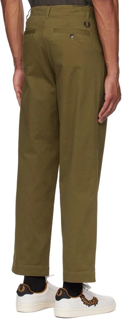 Fred Perry Tan Straight Leg Twill Trousers 3