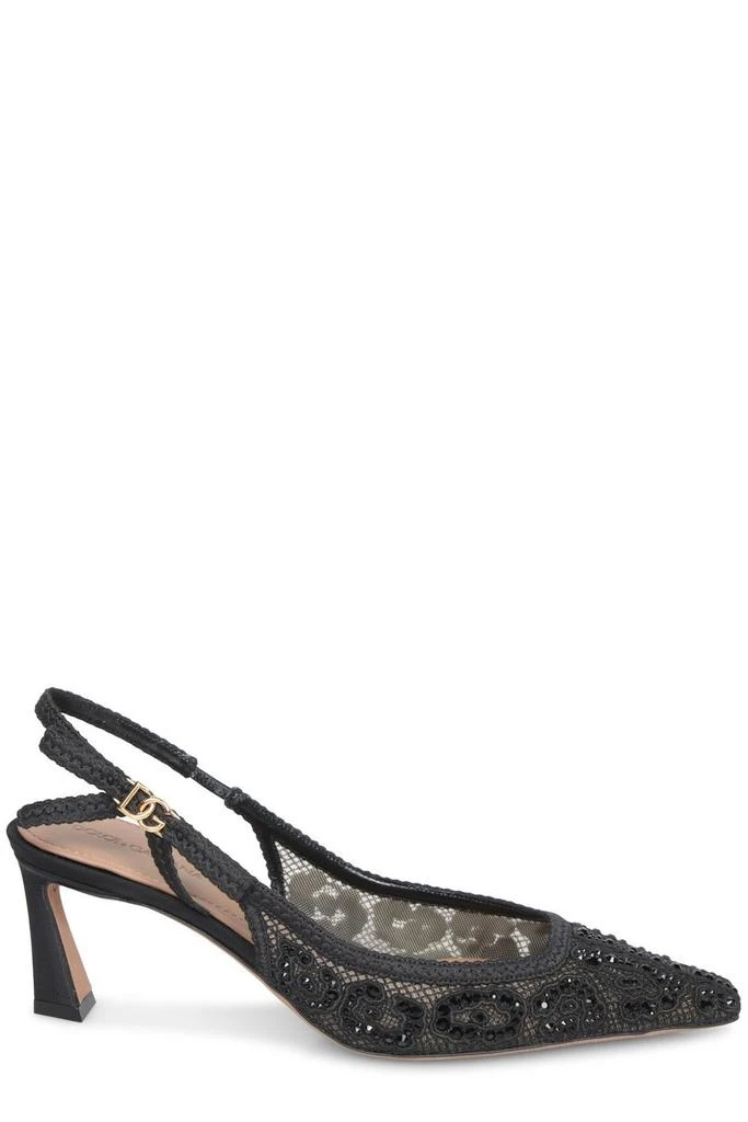 Dolce
Gabbana Dolce
Gabbana Leopard Printed Lace Slingbacks 1