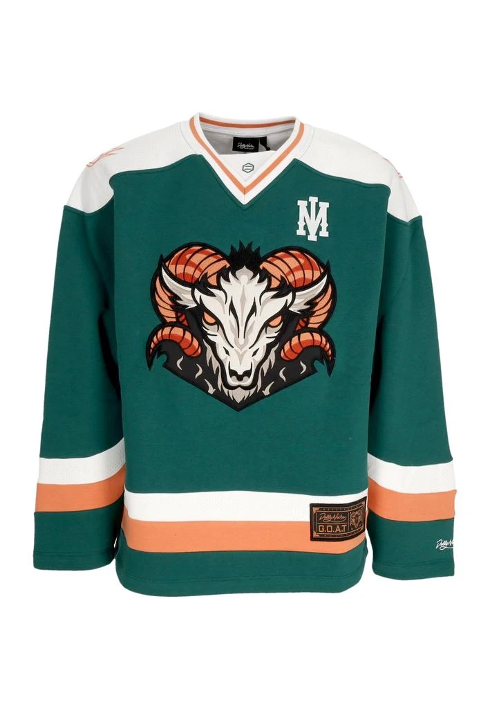 DOLLY NOIRE Men's Hockey Sweatshirt Blur Hockey Crewneck Forest Green 1