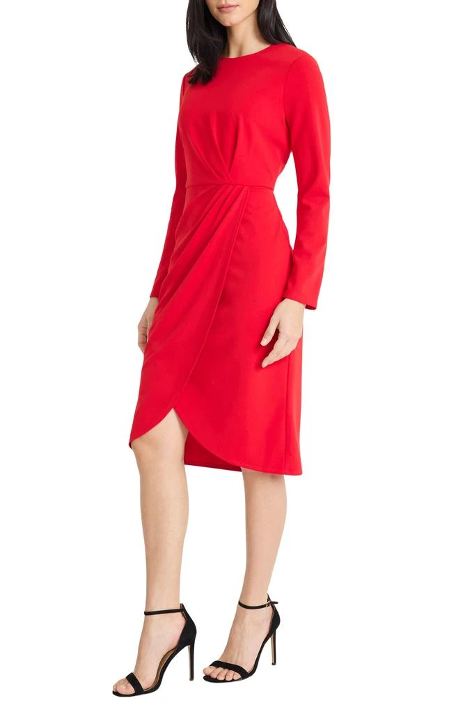 Maggy London Women's Long Sleeve Tulip Dress - Red - Casual dresses Maggy London Women's Long Sleeve Tulip Dress - Red - Casual dresses