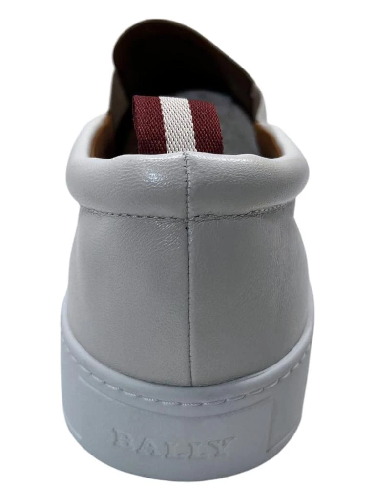 Bally Bently 6230476 Men's White Lamb Nappa Leather Sneakers 4