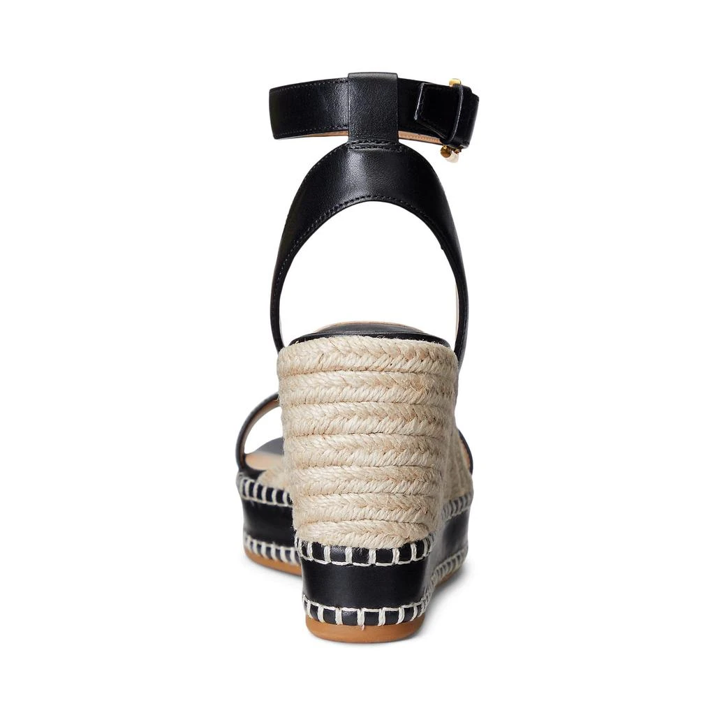 Ralph Lauren Hilarie Burnished Leather Espadrille 4