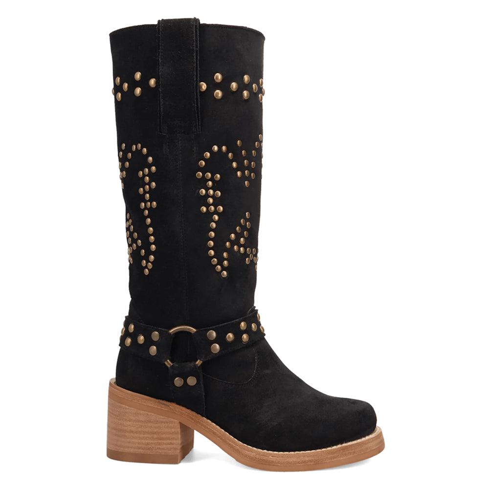 Dingo Troubadour Studded Round Toe Pull On Boots
