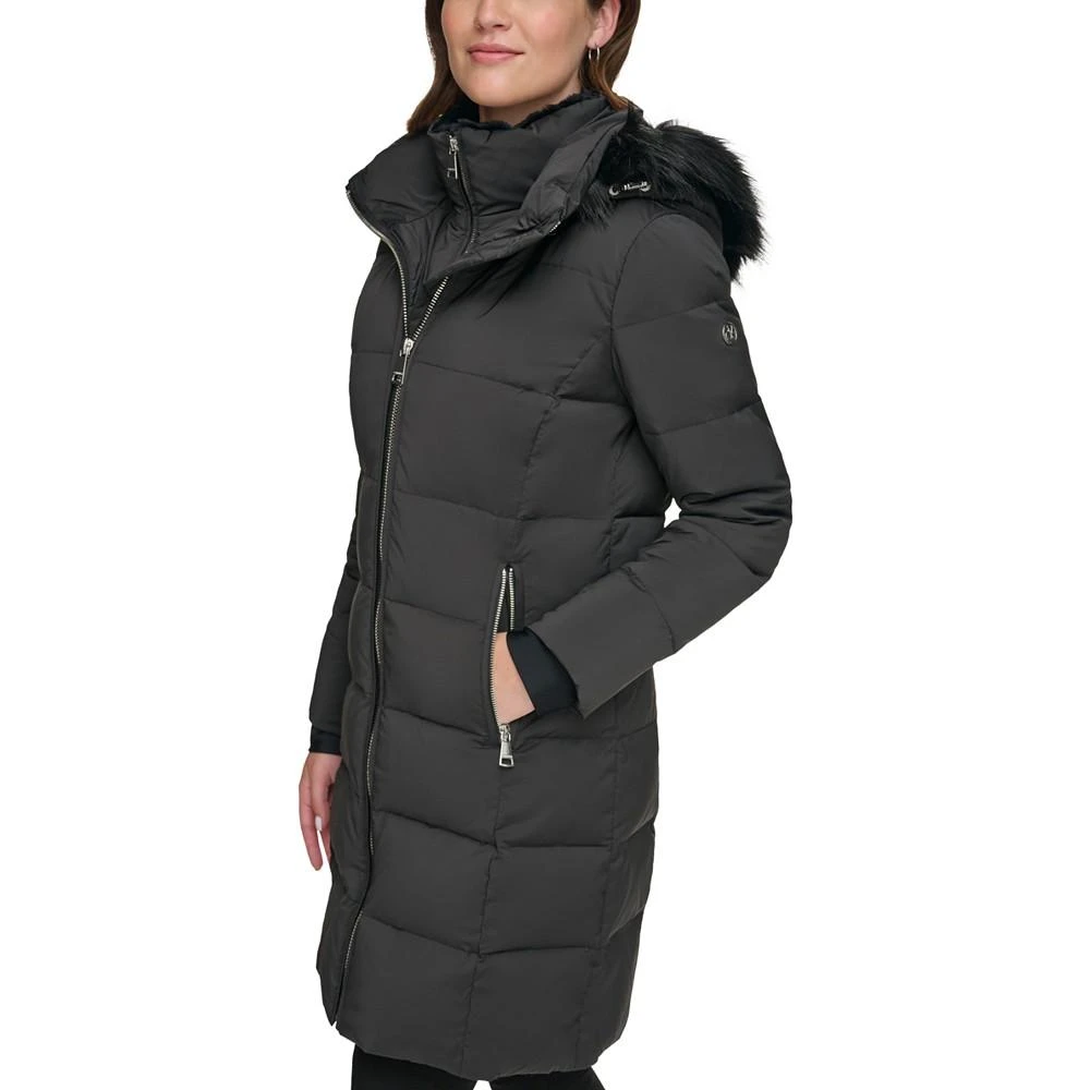 Calvin Klein Women's Faux-Fur-Trim Hooded Down Puffer Coat 3