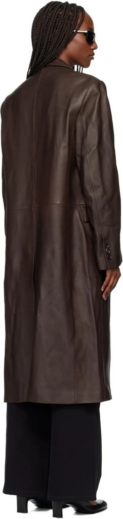 TONYWACK Brown Naked Single Lamb Leather Coat 3