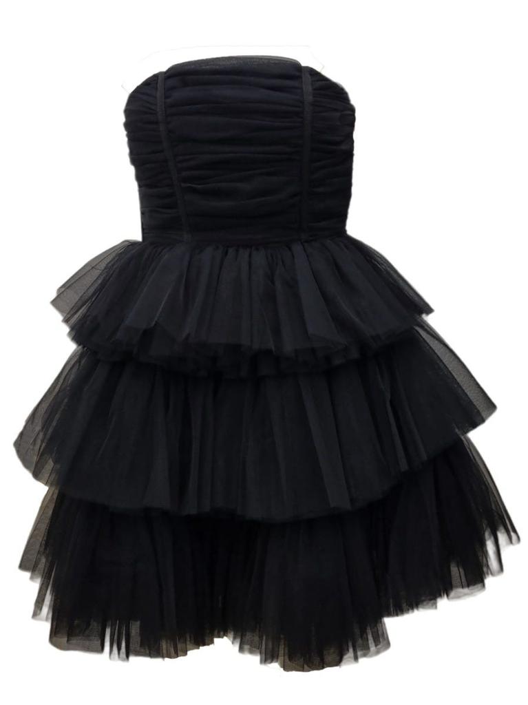 NA Black tulle strapless mini bustier Dress