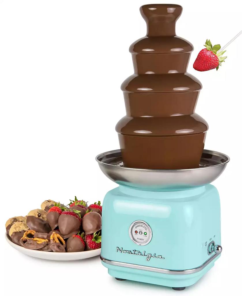 Nostalgia CLCF4AQ Classic Retro 4-Tier 2-Pound Chocolate Fondue Fountain