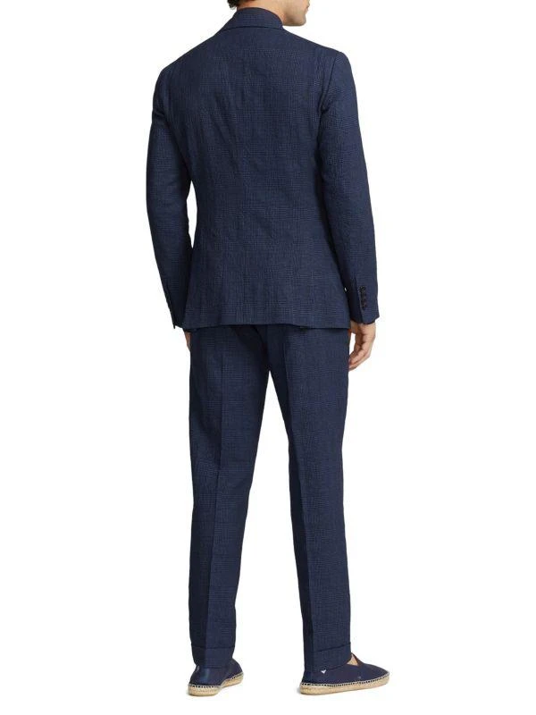 Ralph Lauren Kent Wool & Linen-Blend Plaid Seersucker Single-Breasted Suit 4