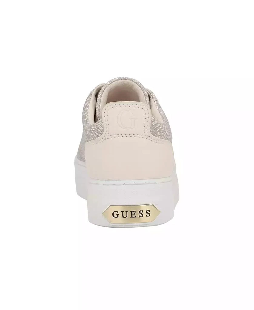 GUESS Women's Genza Platform Lace Up Round Toe Sneakers 3