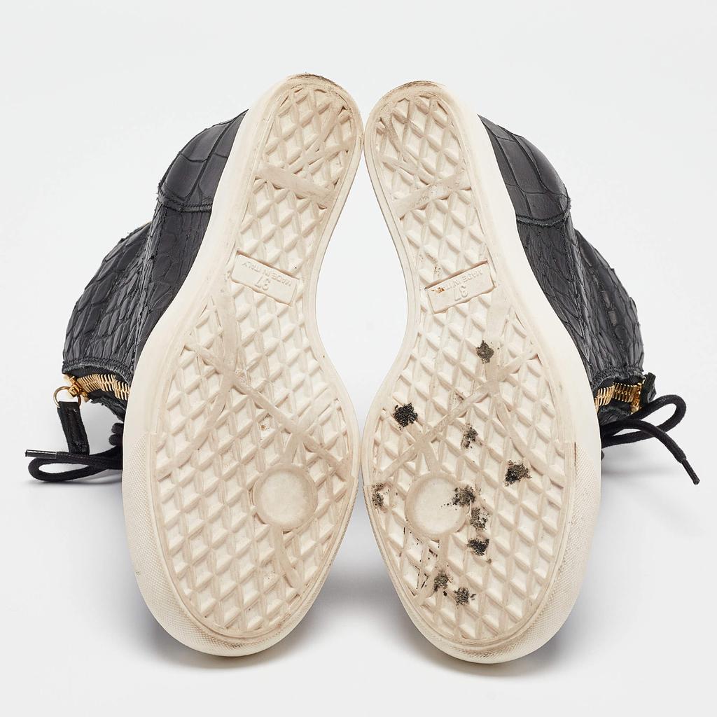 Giuseppe Zanotti Giuseppe Zanotti Black Croc Embossed