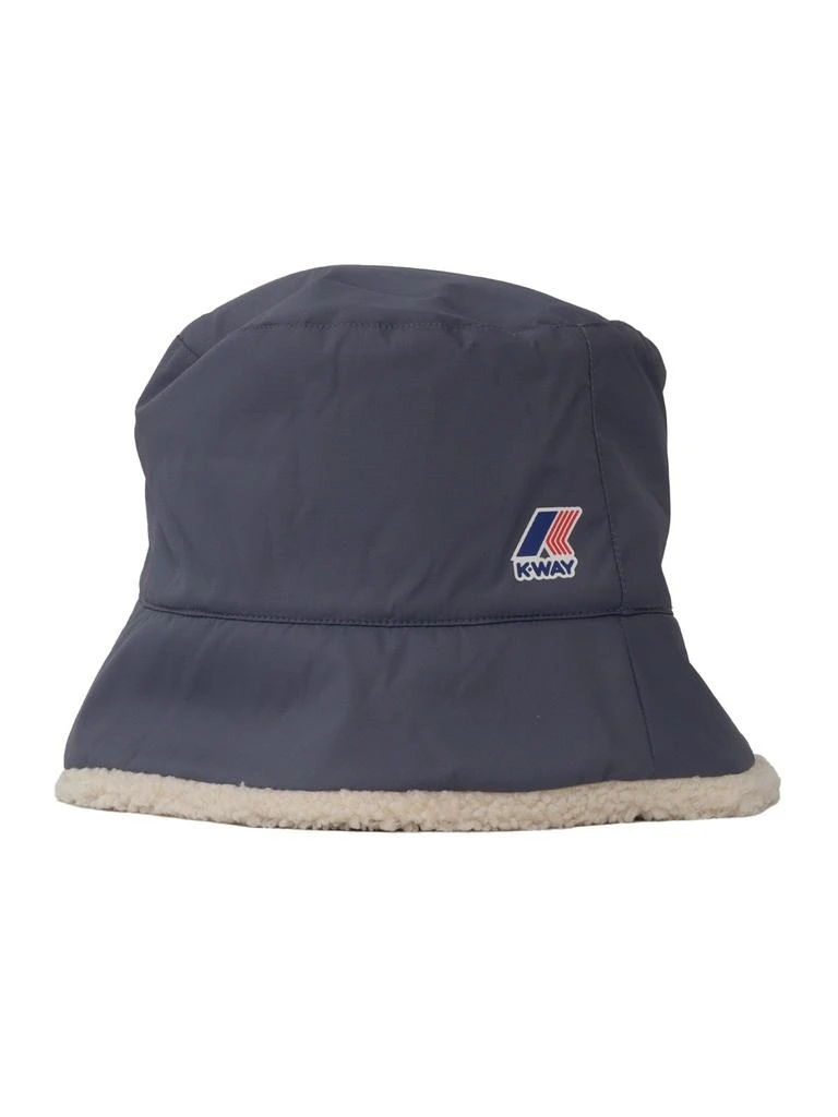 K-Way K-Way Logo Printed Shearling Bucket Hat 3