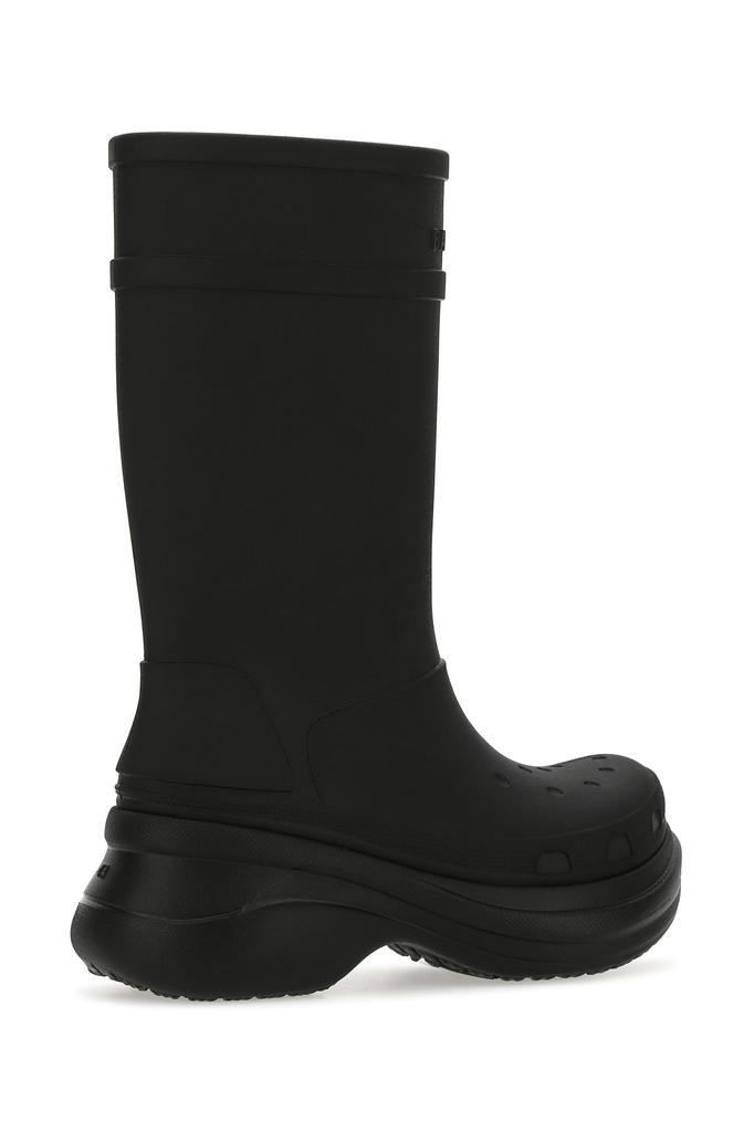 Balenciaga Black rubber Crocs boots