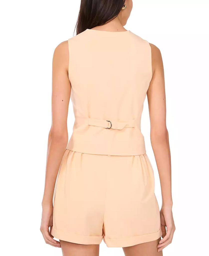 1. State Women's Princess Seam Button-Front Vest