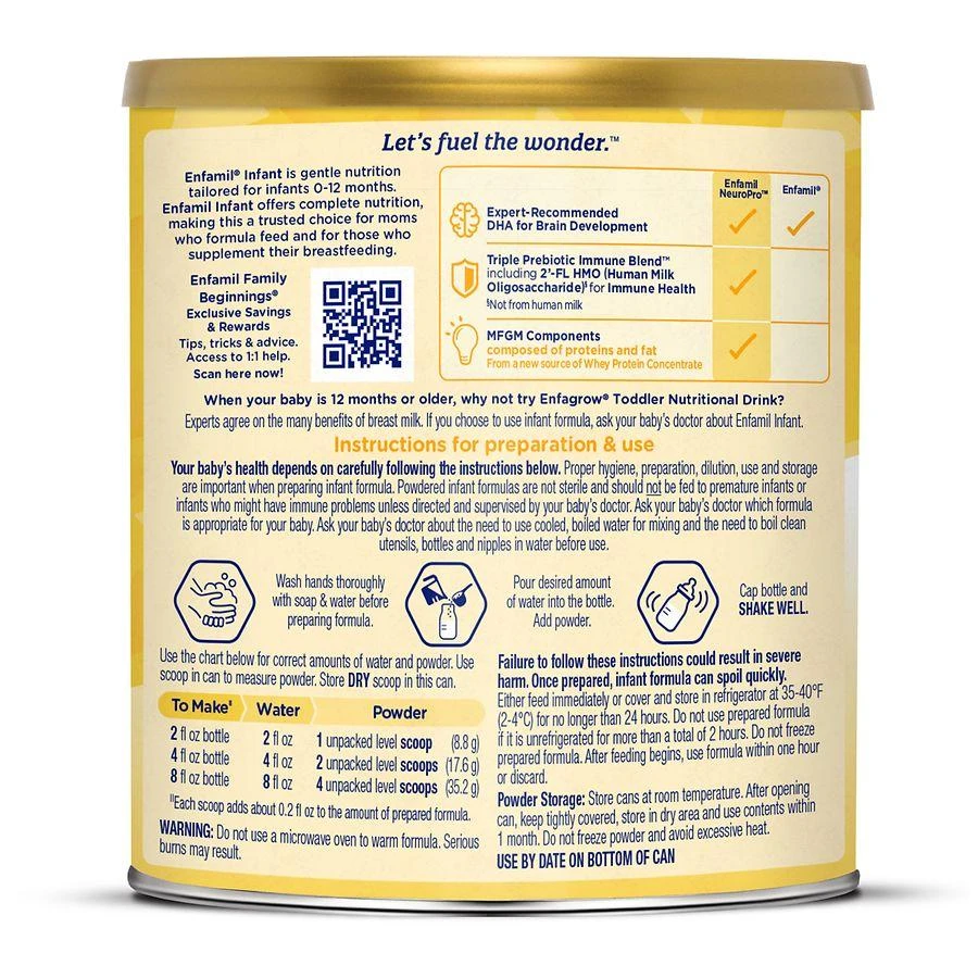 Enfamil Infant Formula Milk-Based with Iron Powder Makes 90 Ounces 9
