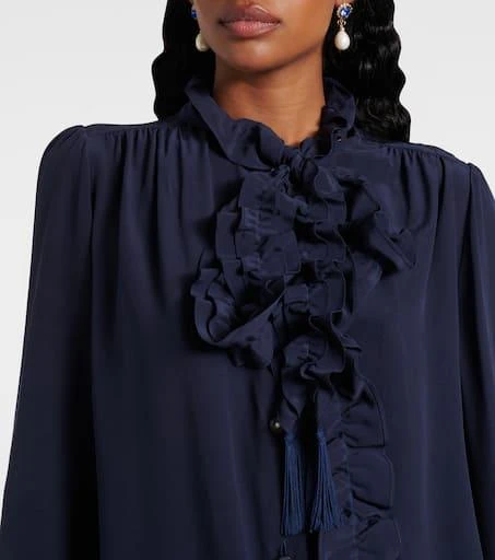 Valentino Ruffled silk crêpe de chine blouse 4