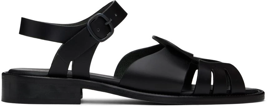 Hereu Black Ancora Fisherman Sandals 1