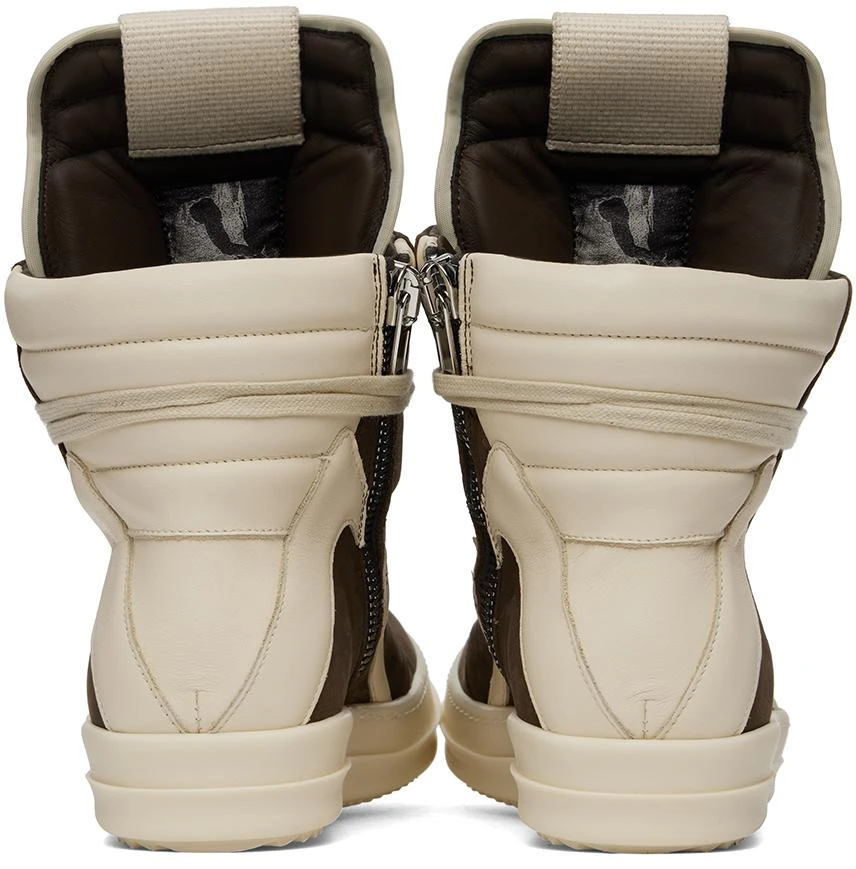 Rick Owens Brown & Off-White Porterville Geobasket Sneakers 2