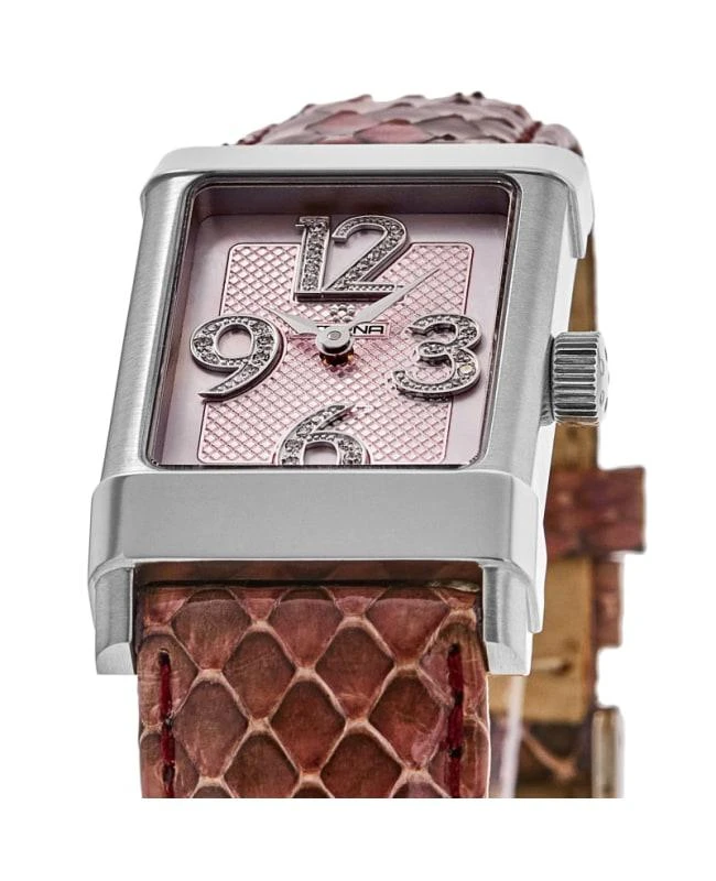 Eterna Eterna 1935 Automatic Pink Diamond Dial Leather Strap Women's Watch 8790.41.84.1157 2
