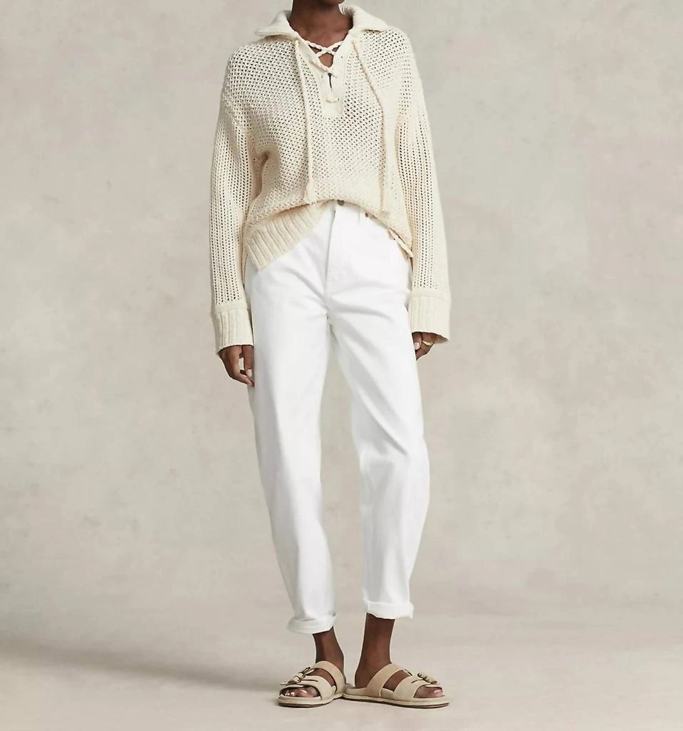 Ralph Lauren Polo Ralph Lauren - Lace Up Open Knit Sweater