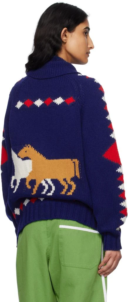 BODE Navy Diamond Corral Cardigan 3