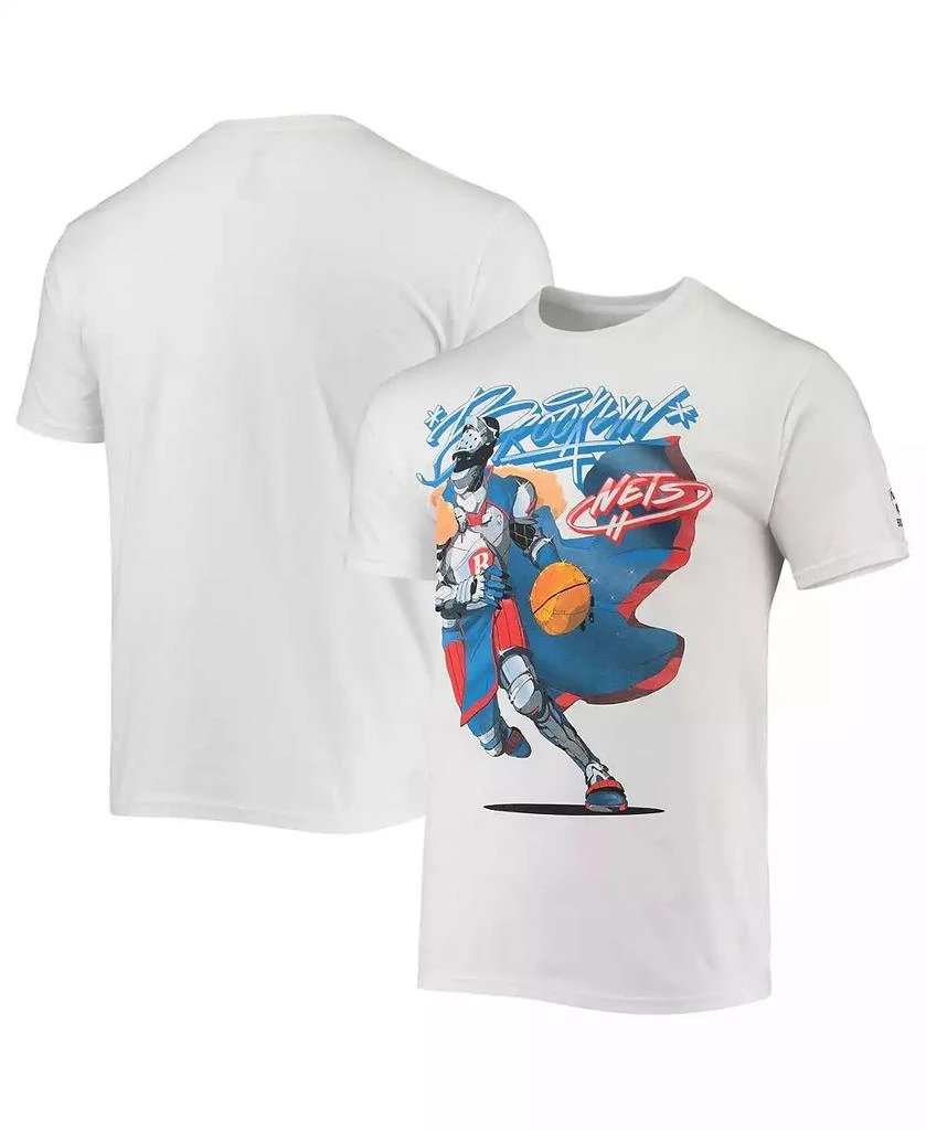 NBA Exclusive Collection Men's NBA x McFlyy White Brooklyn Nets Identify Artist Series T-shirt 2