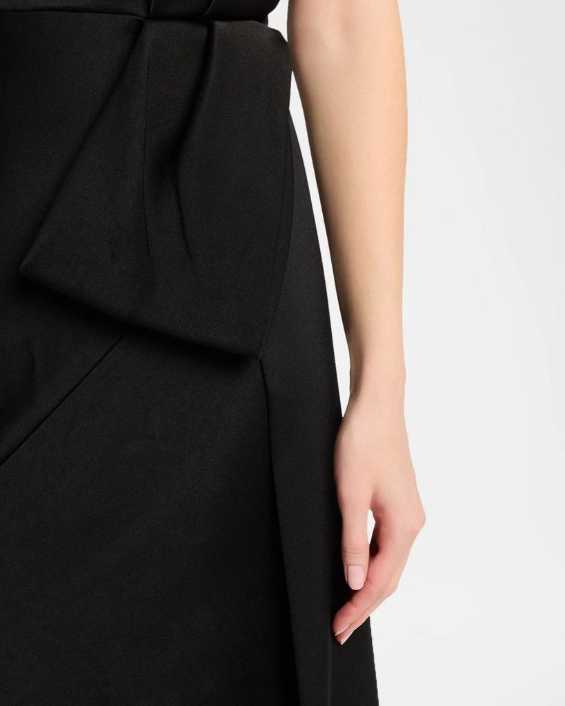 Alex Perry Strapless Gown With Bow In Satin Crepe 5