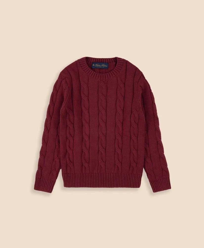 Brooks Brothers Boys Cotton Cable Sweater