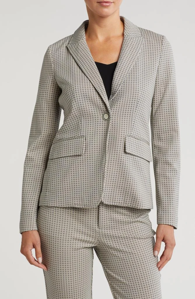 ELIE ELIE TAHARI Print Ponte Blazer 1