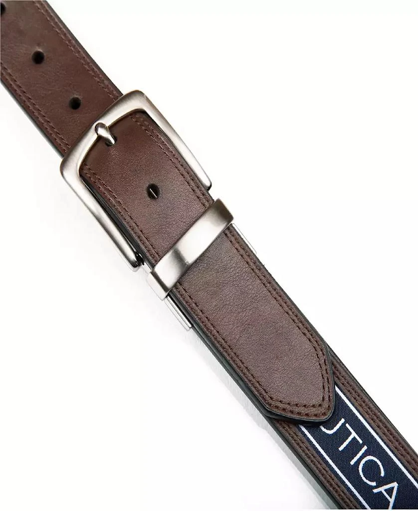 Nautica Men's Reversible Flag Belt 8