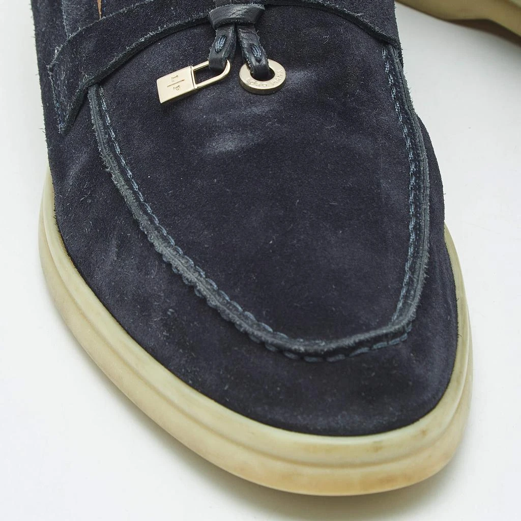 Loro Piana Loro Piana Navy Blue Suede Summer Charms Walk Loafers Size 39.5 8