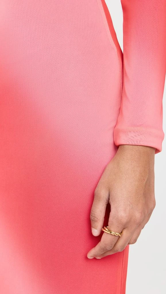 Dur Doux Coral Ombre Mesh Maxi Dress 5