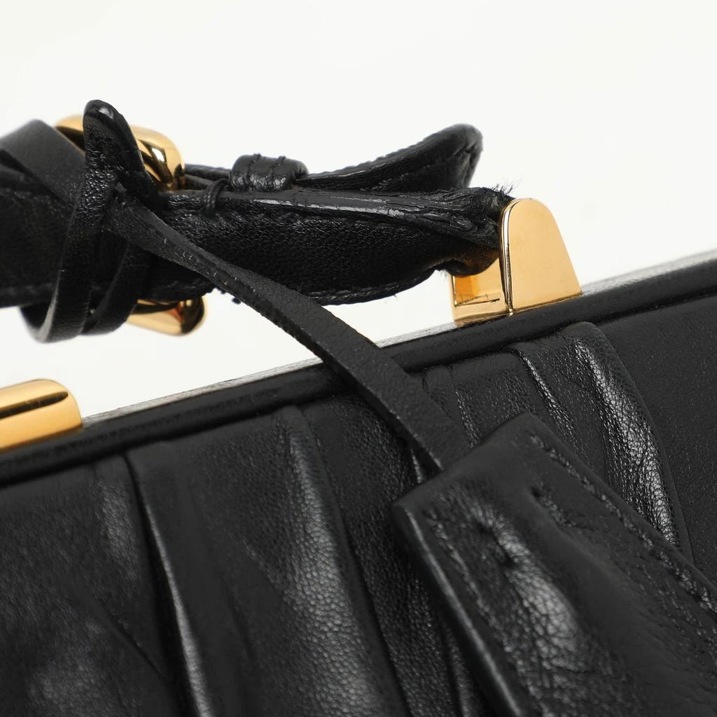 Prada Prada Black Matelasse Leather Top Handle Bag 8