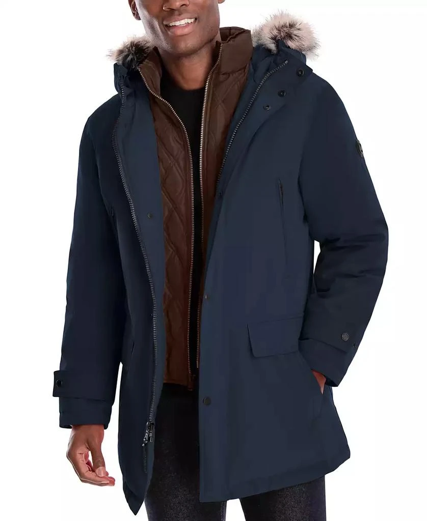 Michael Kors Michael Kors Men's Hooded Bib Snorkel Parka, Created for Macy's 1