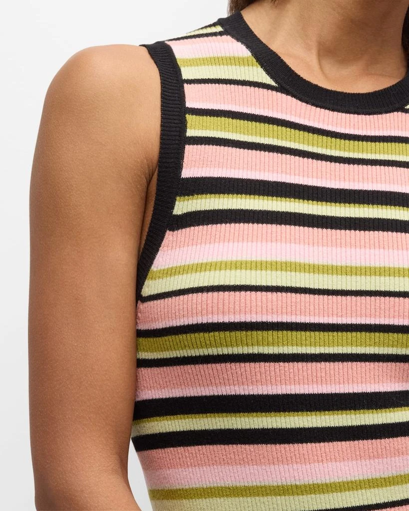 ATM Anthony Thomas Melillo Multi-Yarn Stripe Sleeveless Midi Dress 5