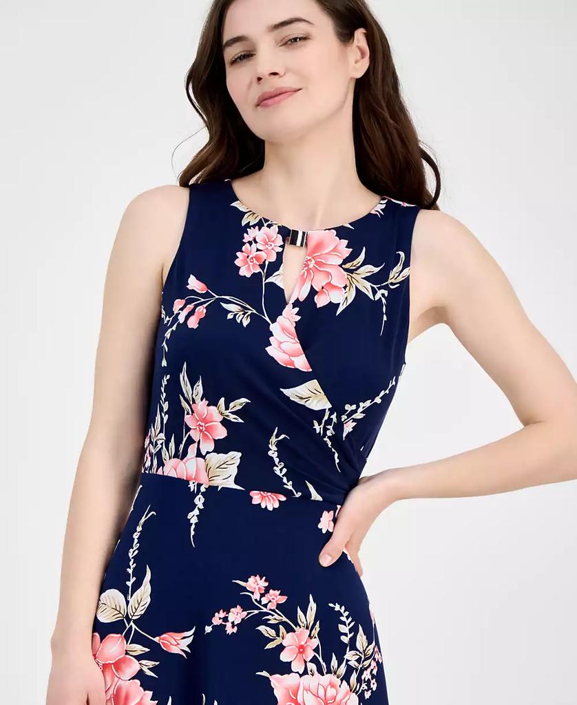 Sandra Darren Women's Floral-Print Sleeveless Maxi Dress