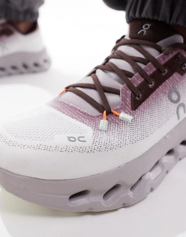 On ON Cloudtilt trainers in white and pink 3
