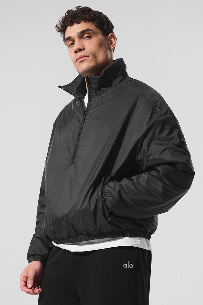 Alo Latitude Light Weight 1/2 Zip Pullover Jacket - Black