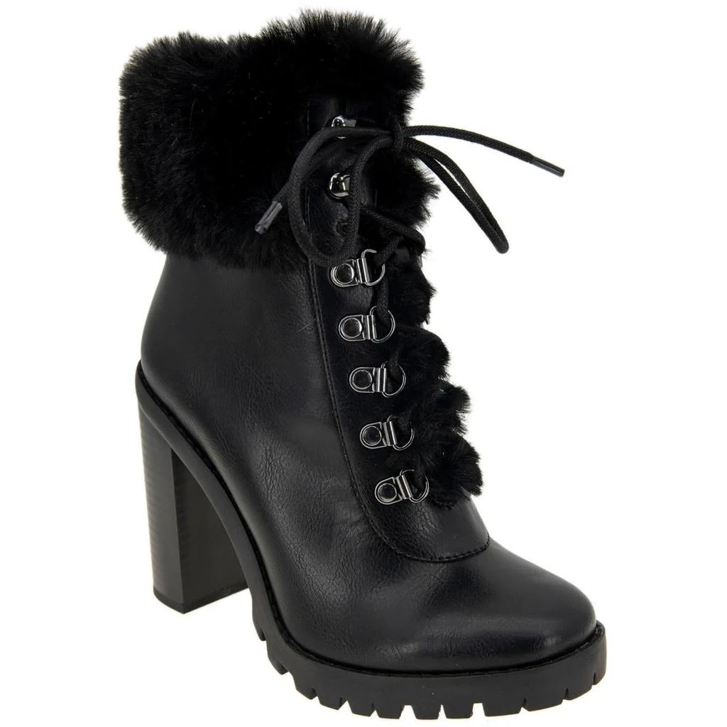 BCBG Pelica  Womens Faux Leather Combat & Lace-up Boots 1