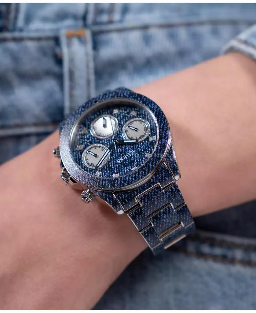 GUESS Women's Multi-Function Blue Steel Watch 38mm 7