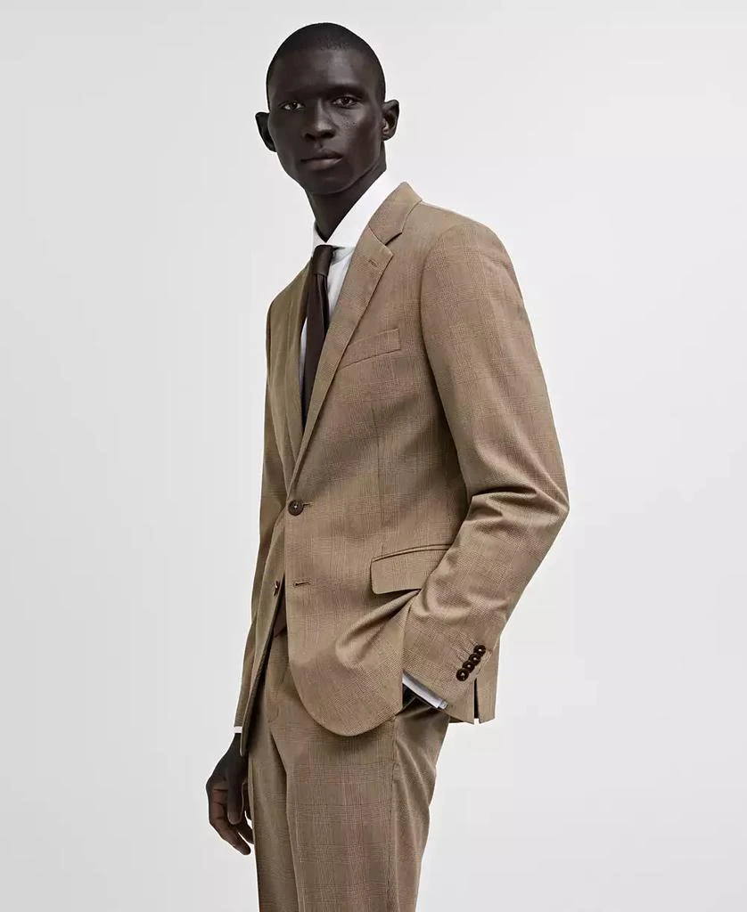 Mango Men's Prince Of Wales Slim-Fit Suit Blazer 3