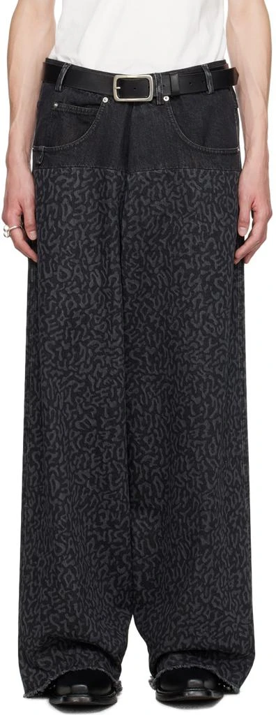 LU'U DAN Black Pleated Front Jeans 1