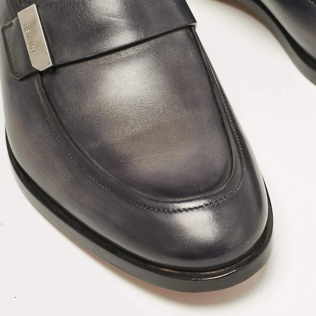 Berluti Berluti Grey Leather Penny Loafers Size 40.5 7
