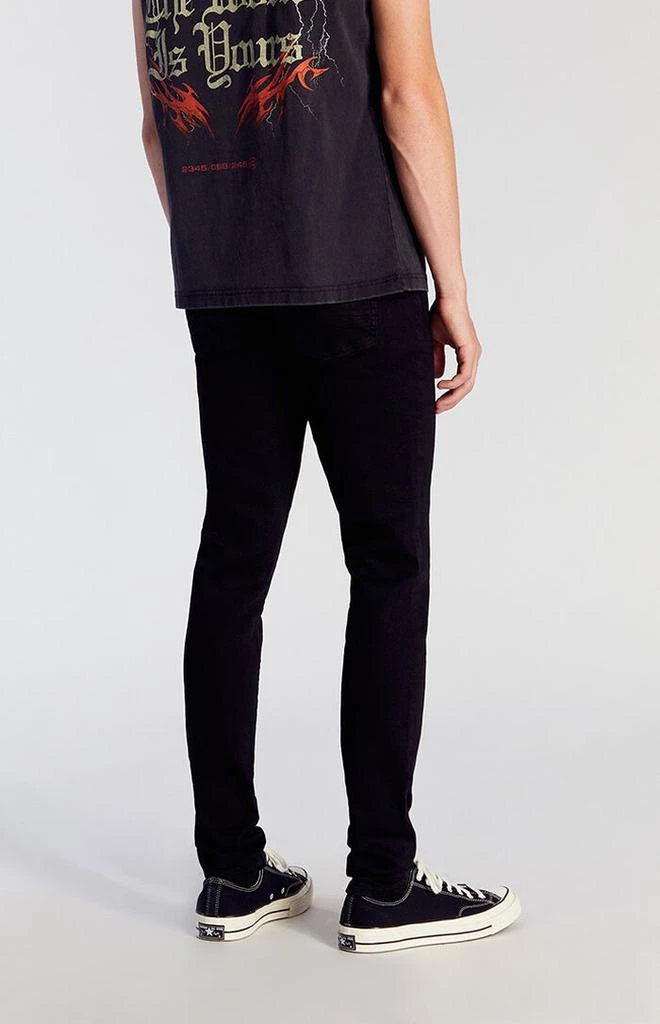 PacSun High Stretch Black Stacked Skinny Jeans 4